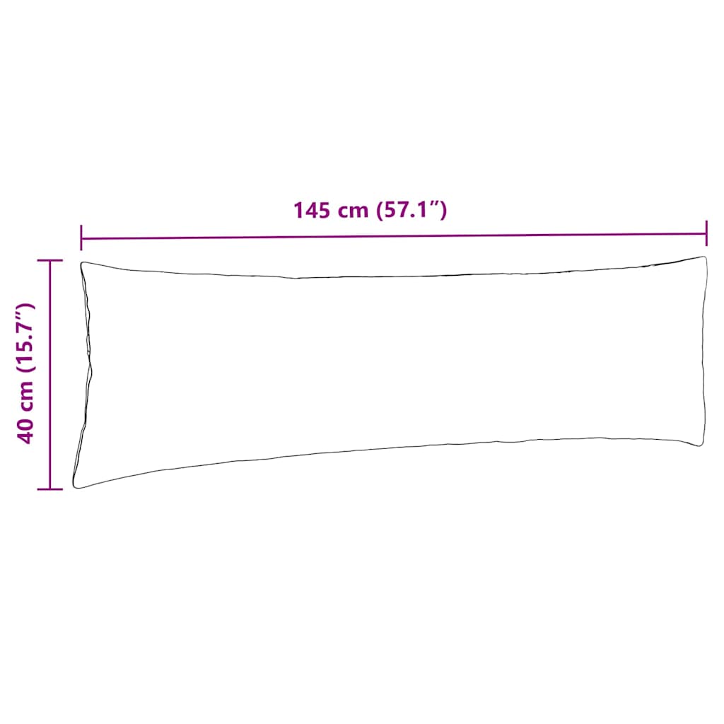 Sofa Pillows 2 pcs Cream 145 x 40 cm Corduroy Fabric